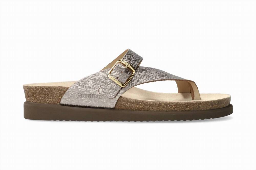 NEW MEPHISTO women's helen sandal in platinum odysee